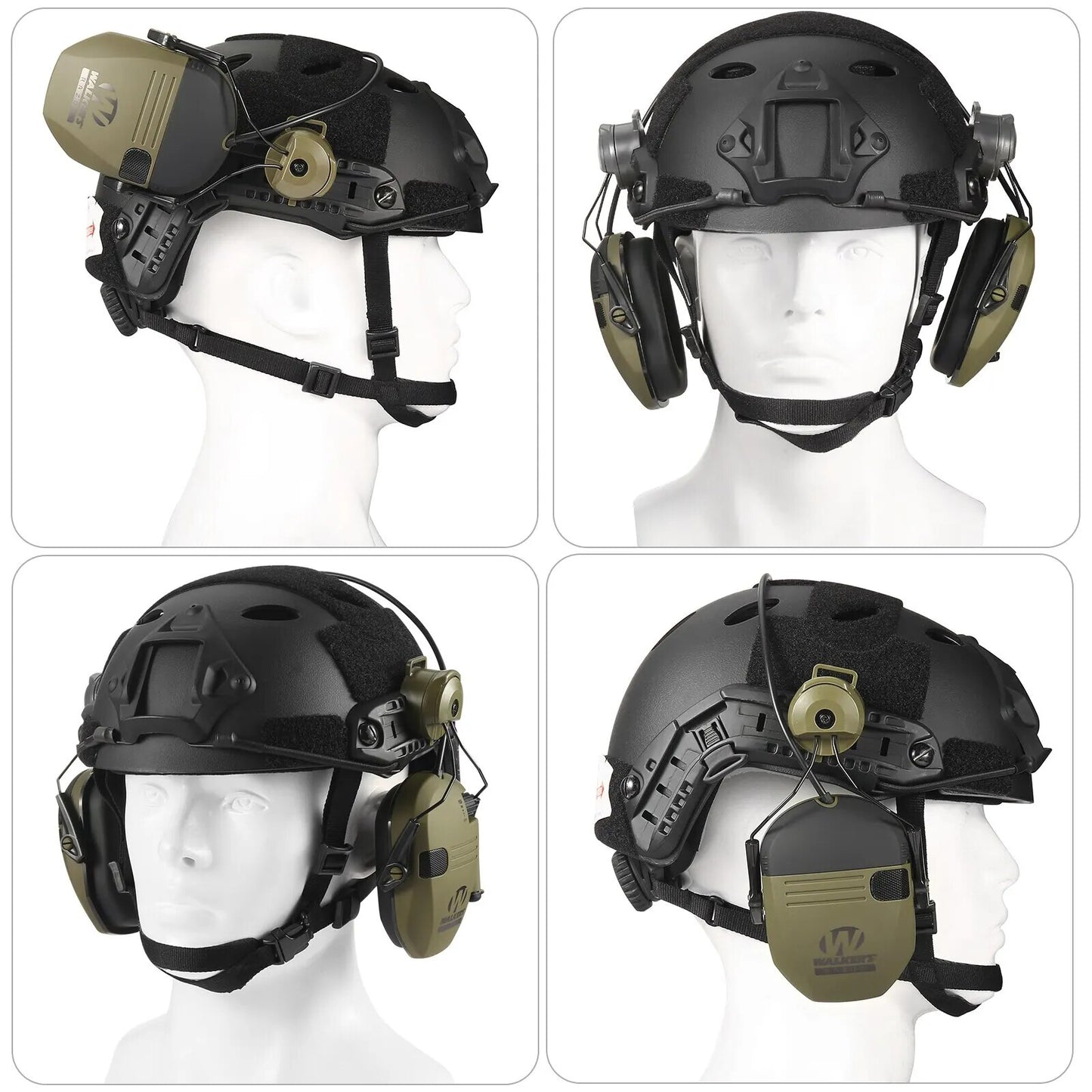 Electronic Shooting Headset Helmet Mounted Version Hunting Pickup and Noise Reduction Tactical Headset Hearing Protection